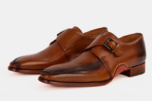 Load image into Gallery viewer, The Hagrid Tan Leather Single Monk Strap Handmade Men Shoe