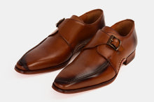 Load image into Gallery viewer, The Hagrid Tan Leather Single Monk Strap Handmade Men Shoe
