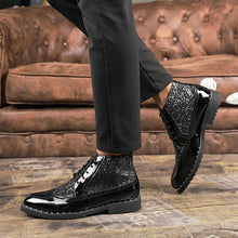 Load image into Gallery viewer, Boots Gold Wedding Dress Shoes Men's