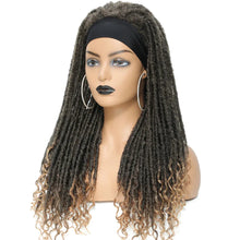 Load image into Gallery viewer, Long 22" Goddess Locs Headband Wig | Curly Ends | Soft Faux Locs | Synthetic Braids | For Women