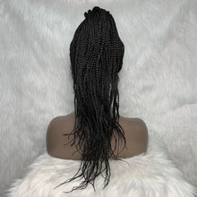 Load image into Gallery viewer, 30" Braided Lace Front Wig for Black Women | African Braids with Baby Hair | Synthetic Glueless Mat Wig