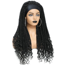 Load image into Gallery viewer, Long 22" Goddess Locs Headband Wig | Curly Ends | Soft Faux Locs | Synthetic Braids | For Women