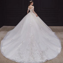 Load image into Gallery viewer, Elegant Off The Shoulder Wedding Gown EDW469