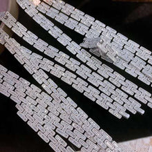 Load image into Gallery viewer, Charm Gold Iced out Diamond 18K Gold Chain Bracelet Women's