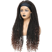 Load image into Gallery viewer, Long 22" Goddess Locs Headband Wig | Curly Ends | Soft Faux Locs | Synthetic Braids | For Women
