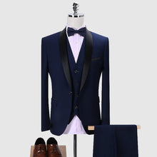Load image into Gallery viewer, 3 Piece Suit Jacket Coat Pants &amp; Vest  Formal Slim Fit Men's
