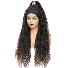 Load image into Gallery viewer, Long 22" Goddess Locs Headband Wig | Curly Ends | Soft Faux Locs | Synthetic Braids | For Women