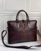 Load image into Gallery viewer, Luxury Crocodile Laptop Messenger Bag Men's