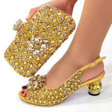 Load image into Gallery viewer, Beautiful Italian Shoes And Bag Sets GHT56