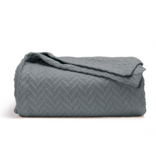Load image into Gallery viewer, Herringbone Cotton Blanket