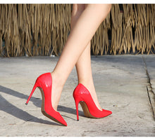 Load image into Gallery viewer, Patent Leather Pointed Stiletto High Heels Women's