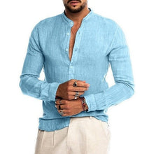 Load image into Gallery viewer, Cotton Linen Shirt Short Sleeve Casual Men's
