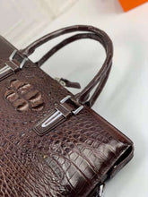 Load image into Gallery viewer, Luxury Crocodile Laptop Messenger Bag Men's