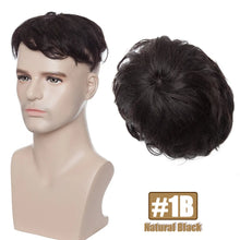 Load image into Gallery viewer, S-noilite 16x19cm 35g Men Toupee Human Hair Replacement System Hair Toppers Hairpiece 4Inch Hair Wig Men Clip In Hair Extensions