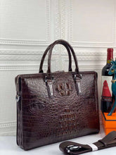 Load image into Gallery viewer, Luxury Crocodile Laptop Messenger Bag Men's