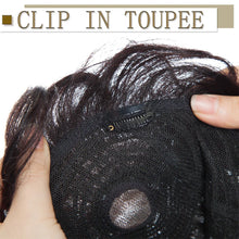 Load image into Gallery viewer, S-noilite 16x19cm 35g Men Toupee Human Hair Replacement System Hair Toppers Hairpiece 4Inch Hair Wig Men Clip In Hair Extensions