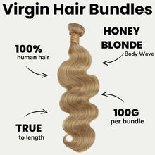 Load image into Gallery viewer, Honey Blonde Body Wave 100% Human Hair Bundles