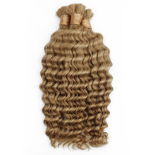 Load image into Gallery viewer, Honey Blonde Deep Wave 27 Bulk 100% Human Braiding Hair
