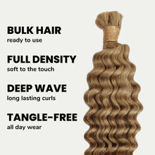 Load image into Gallery viewer, Honey Blonde Deep Wave 27 Bulk 100% Human Braiding Hair