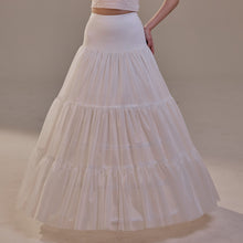 Load image into Gallery viewer, Hoop Petticoat Skirt with Two Layers and Corsage , Crinoline Petticoat with Concealed Hoops , Bridal Slip for Volume &amp; Elegance