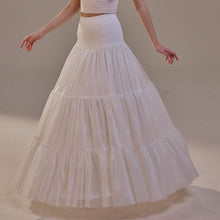 Load image into Gallery viewer, Hoop Petticoat Skirt with Two Layers and Corsage , Crinoline Petticoat with Concealed Hoops , Bridal Slip for Volume &amp; Elegance