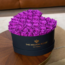 Load image into Gallery viewer, Heart Black Box | Bright Purple Roses