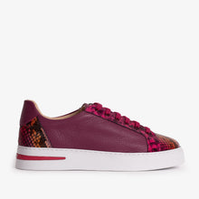 Load image into Gallery viewer, The Burano Purple &amp; Fuchsia Leather Women Sneaker