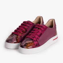 Load image into Gallery viewer, The Burano Purple &amp; Fuchsia Leather Women Sneaker