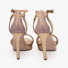 Load image into Gallery viewer, The Mars Platform Heel Gold Leather Women's Sandal