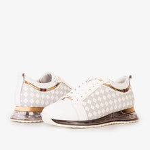 Load image into Gallery viewer, The Cenova White &amp; Gold Leather Men Sneaker