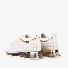 Load image into Gallery viewer, The Cenova White &amp; Gold Leather Men Sneaker