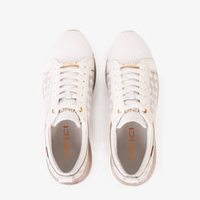 Load image into Gallery viewer, The Cenova White &amp; Gold Leather Men Sneaker