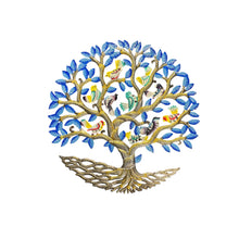 Load image into Gallery viewer, Blue Tree and Birds Wall Art