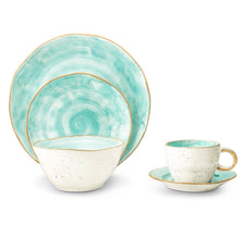 Load image into Gallery viewer, Cabana Turquoise Dinnerware - 20 Piece Set