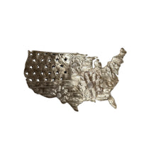 Load image into Gallery viewer, USA Floral Metal Art