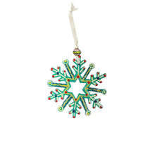 Load image into Gallery viewer, Turquoise Snowflake Ornament