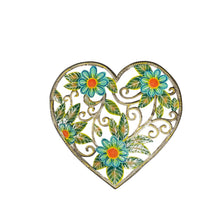 Load image into Gallery viewer, Turquoise Flower Heart
