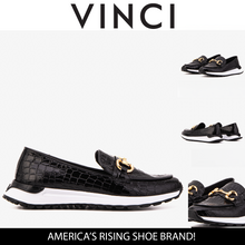Load image into Gallery viewer, The Milan Black Croc-Embossed Patent Leather Women Sneaker