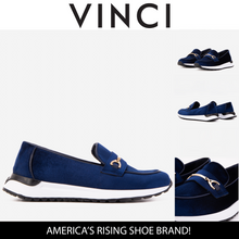 Load image into Gallery viewer, The Milan Navy Blue Leather Women Sneaker