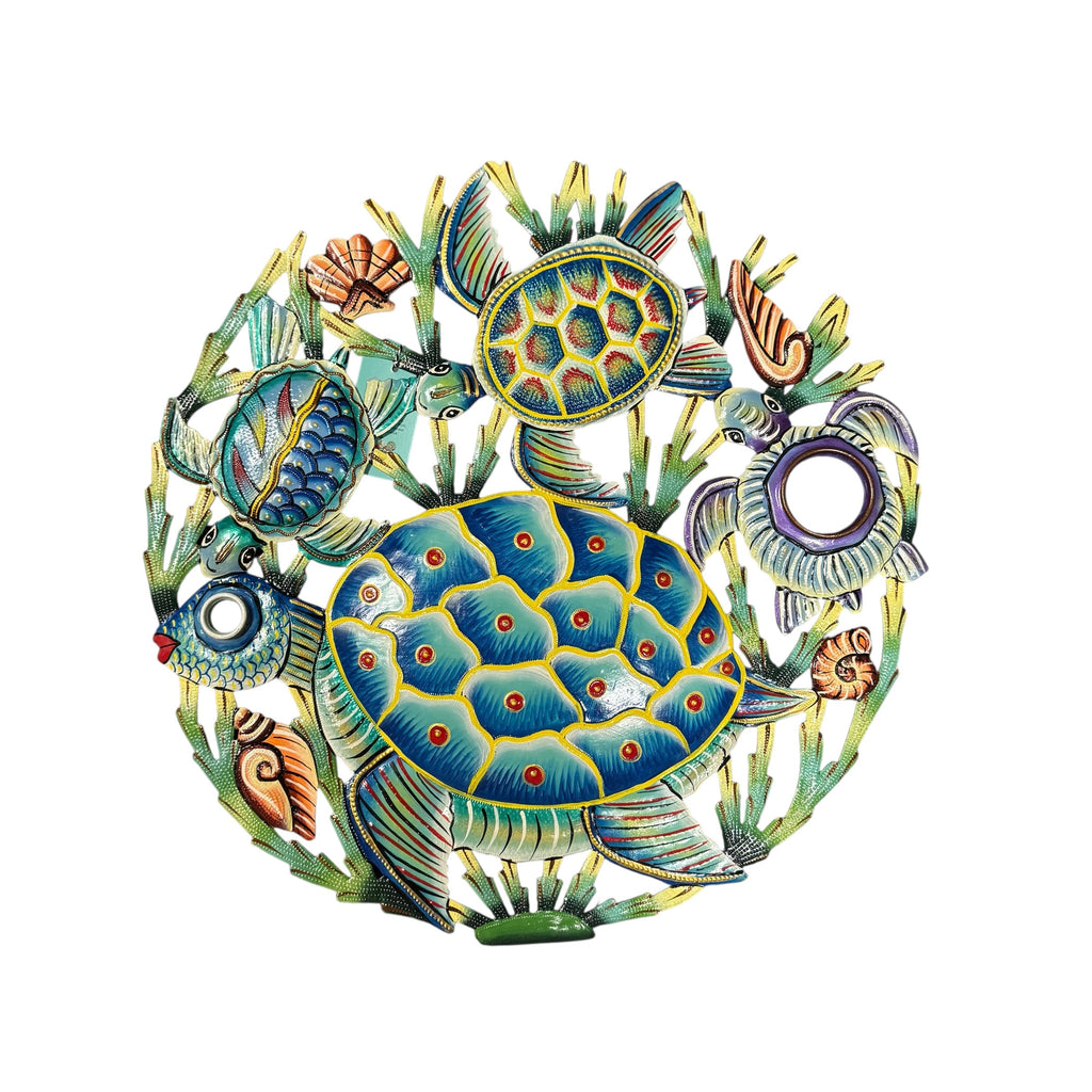 Oil Drum Top Turtle Family