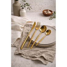 Load image into Gallery viewer, Monaco Gold Flatware Set - 16 Piece
