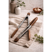 Load image into Gallery viewer, Carmel Acacia Wood Kitchen Tongs - 12" &amp; 15" Set