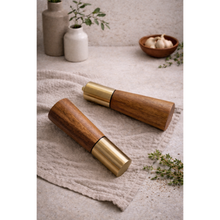 Load image into Gallery viewer, Portofino Acacia Salt and Pepper Grinders – Modern Wooden Kitchen Set