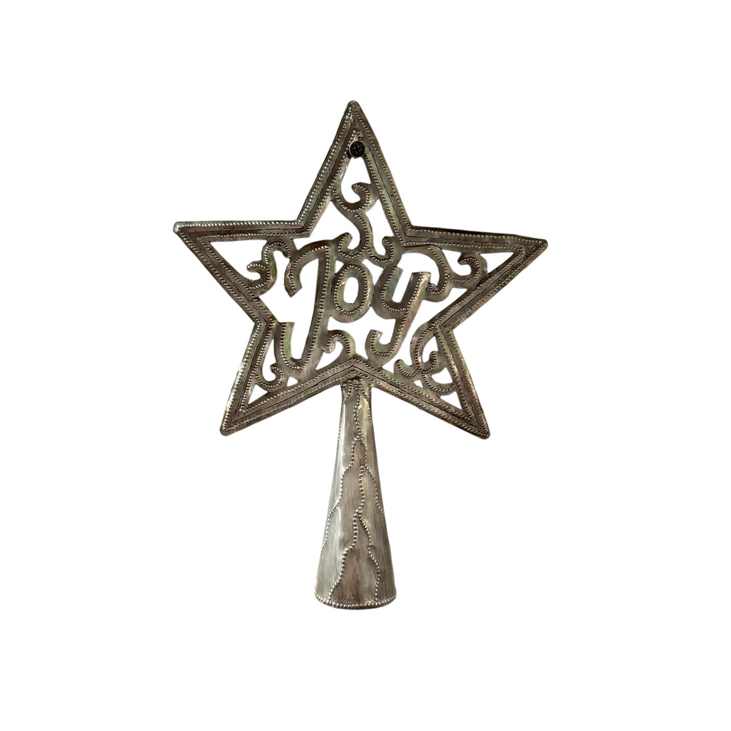 Metal Tree Topper- Joy