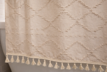 Load image into Gallery viewer, Valencia Tufted Beige Shower Curtain