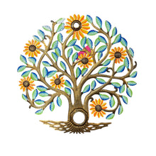 Load image into Gallery viewer, Sun Flowers Tree of Life Oil Drum Top
