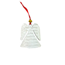 Load image into Gallery viewer, Ceramic Angel Ornament - Glitter White