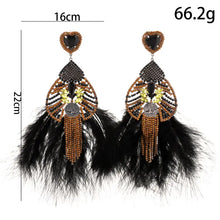 Load image into Gallery viewer, Teardrop Feather Earrings
