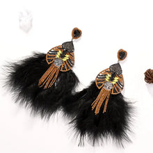 Load image into Gallery viewer, Teardrop Feather Earrings