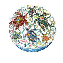 Load image into Gallery viewer, Large Floral Turtles Swimming